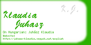klaudia juhasz business card