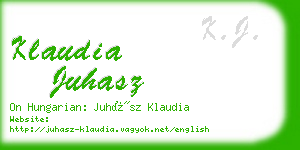 klaudia juhasz business card